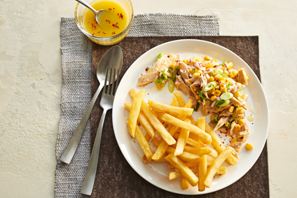 Thunfisch-Mais-Salat mit Back Frites